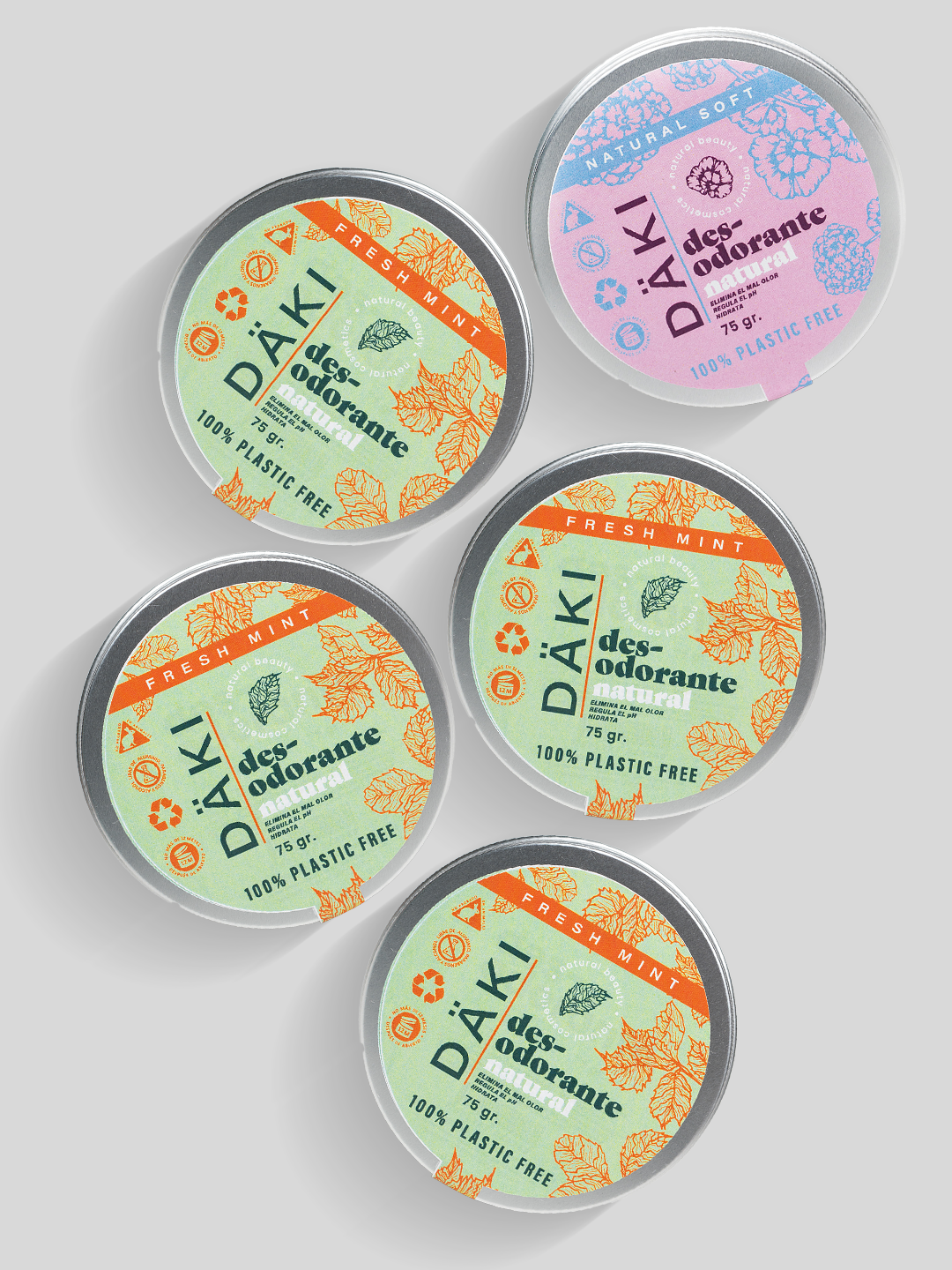 Pack 5 Desodorantes Crema 75g