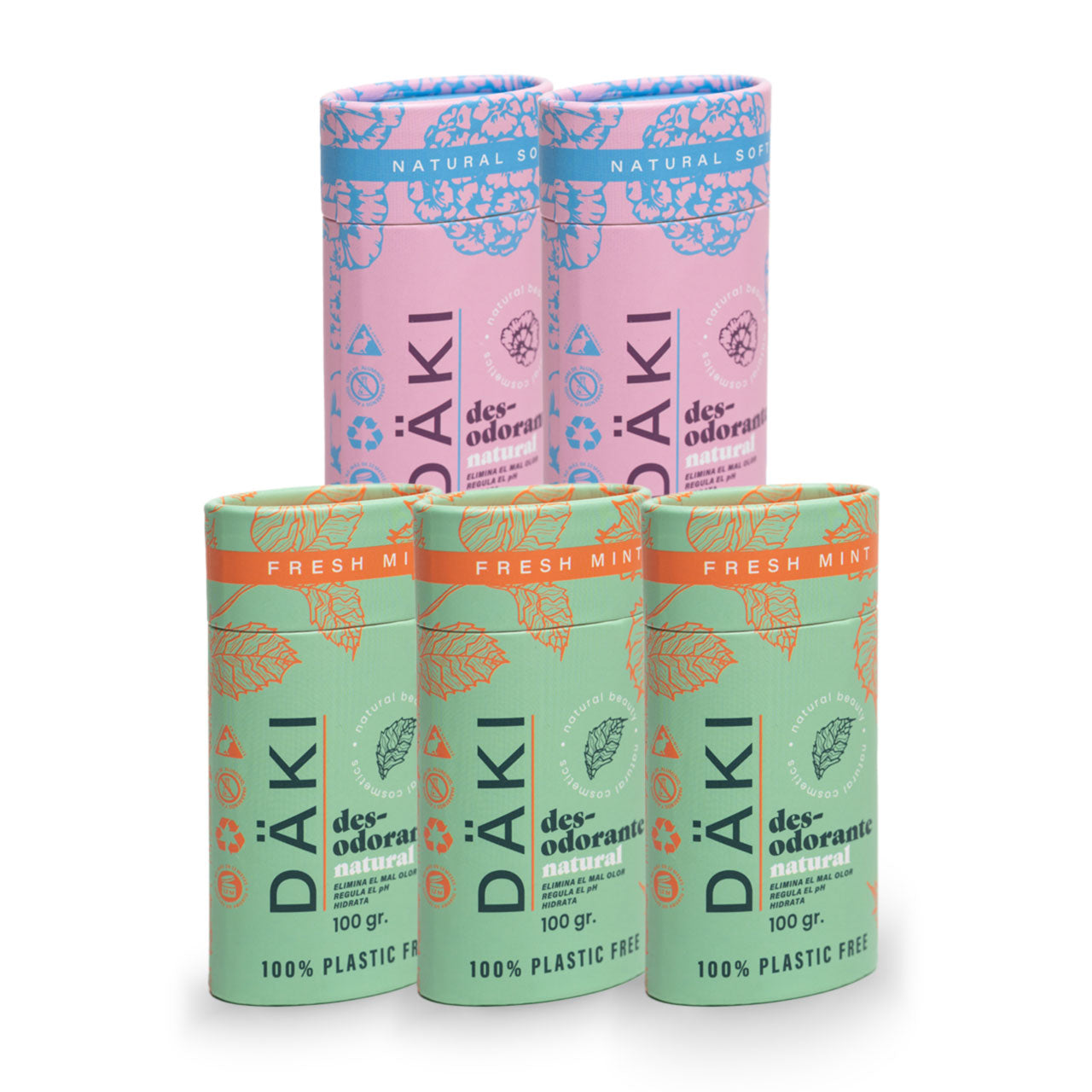 Pack 5 Desodorantes Barra 100g