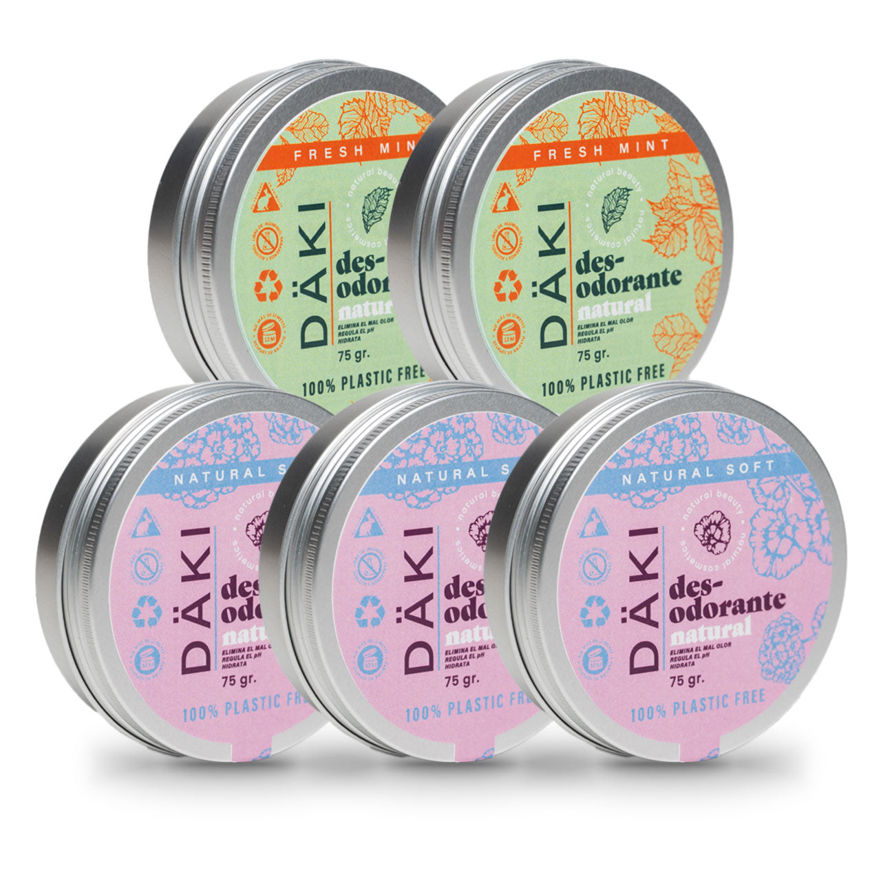 Pack 5 Desodorantes Crema 75g