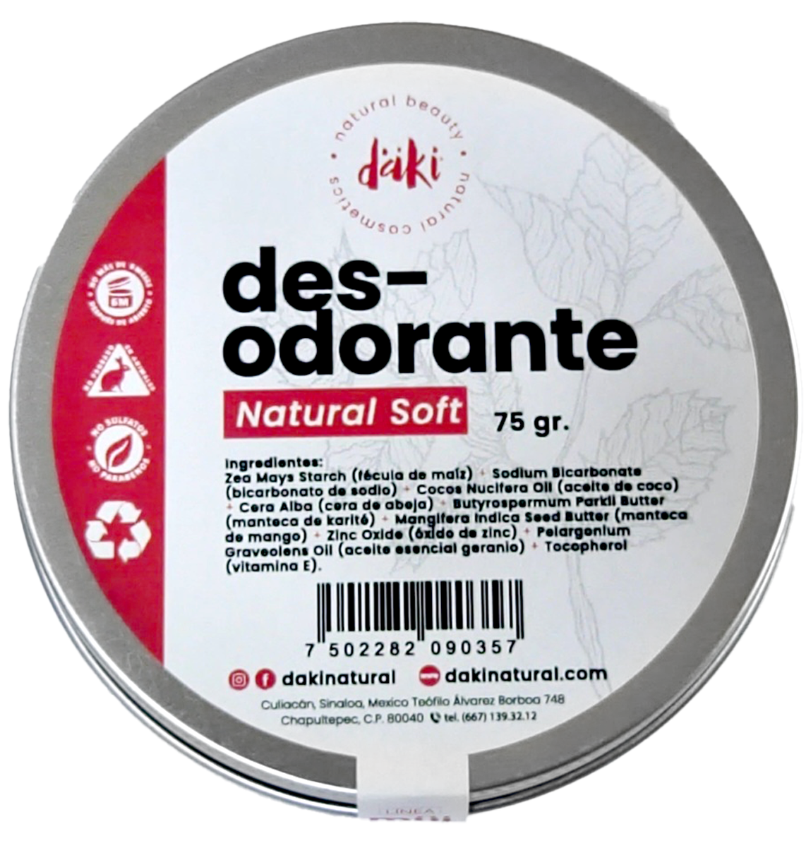 Desodorante crema natural soft