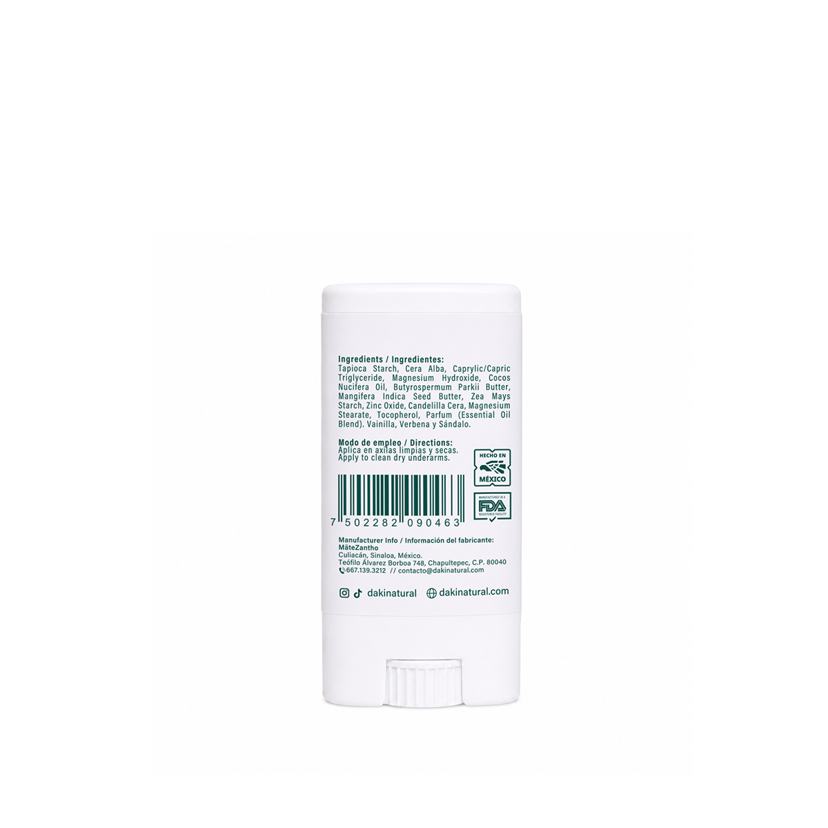 Desodorante Barra Mini Smoky Vanilla 15g